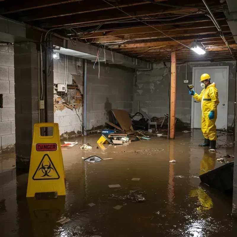 Flooded Basement Electrical Hazard in Winthrop Harbor, IL Property